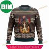 Dungeons And Dragons Fighter Blue Pattern Christmas Ugly Sweater