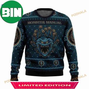 Dungeons And Dragons Monster Manual Ugly Christmas Sweater