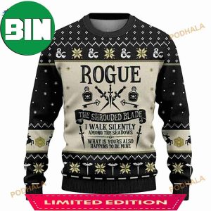 Dungeons And Dragons Rogue The Shrouded Blade Christmas Ugly Sweater