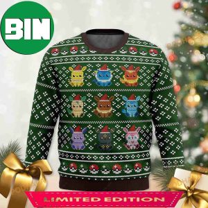 Eevee Eeveelutions Pokemon Christmas Ugly Xmas Sweater