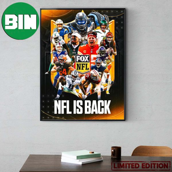 FOX Sports NFL News Tonight The NFL Is Officially Back Home Decor Poster Canvas