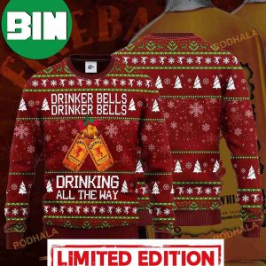 Fireball Drinker Bells Drinker Bells Drinking All The Way 3D Ugly Christmas Sweater