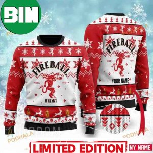Fireball Personalized Xmas Ugly Christmas Sweater