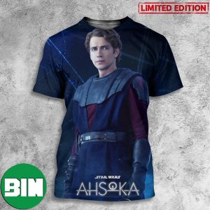 First Poster For Hayden Christensen as Anakin Skywalker In Ahsoka Star Wars Movie 3D T-Shirt