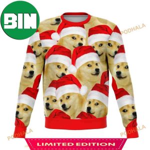 Funny Corgi Ugly Sweater 3D Christmas Dog Meme Funny