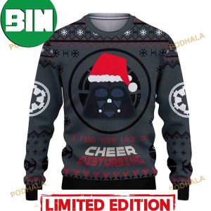 Funny Darth Vader I Find Your Lack Of Cheer Disturbing Star Wars Ugly Xmas Sweater