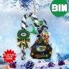 Green Bay Packers NFL x Grinch Candy Cane Custom Name Christmas Tree Decorations Ornament