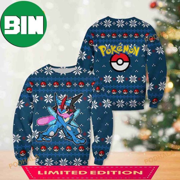 Greninja Pokemon Christmas 2023 Holiday Ugly Xmas Sweater