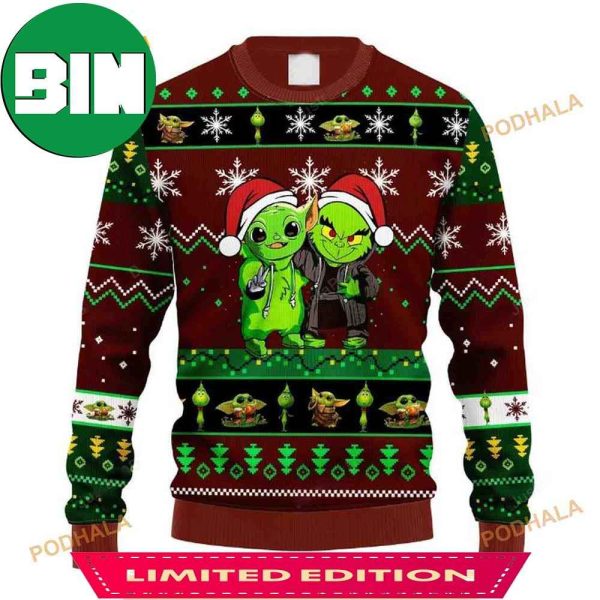 Grinch And Baby Yoda Star Wars Christmas Funny Ugly Sweater