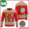 Grinch I Will Drink Here Or There Busch Beer Ugly Christmas Holiday Sweater