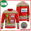 Grinch I Will Drink Here Or There Corona Beer Ugly Christmas Holiday Sweater