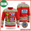 Grinch I Will Drink Here Or There I Will Drink Everywhere Blue Moon Beer Ugly Christmas Holiday Sweater