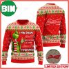 Grinch I Will Drink Here Or There I Will Drink Everywhere Busch Beer Ugly Christmas Holiday Sweater