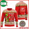 Grinch I Will Drink Here Or There Lone Star Beer Ugly Christmas Holiday Sweater