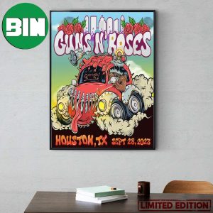 Guns N Roses Minute Maid Park Houston Texas September 28 2023 North American Tour Poster Canvas