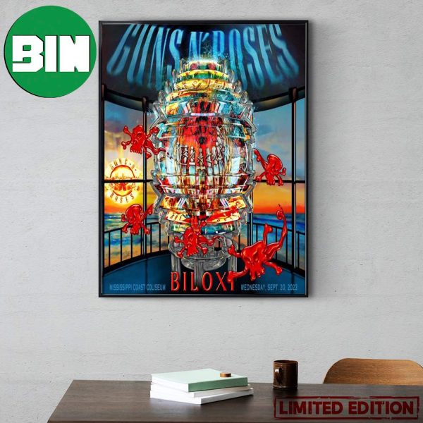 Guns N Roses Mississippi Coast Coliseum Biloxi Wednesday September 20 2023 Home Decor Poster Canvas