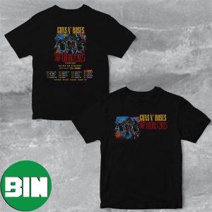 Guns N Roses North American 2023 With Special Guests Alice In Chains New Shows Schedule Lists Two Sides T-Shirt