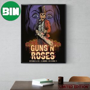 Guns N Roses September 26 2023 Alamodome San Antonio Texas North America Tour Home Decor Poster Canvas