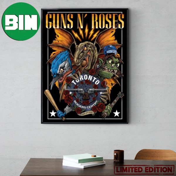 Guns N Roses Toronto Rogers Centre September 3rd 2023 Tour Home Decor Poster Canvas