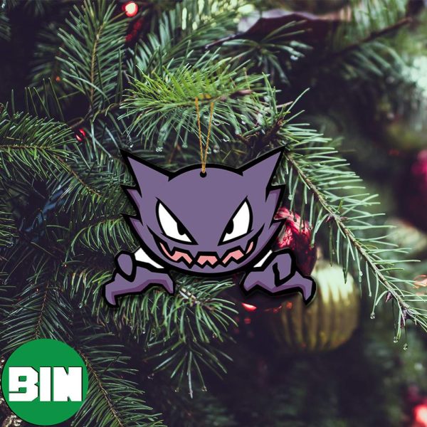 Haunter Pokemon Custom Shape Unique Christmas Gift 2023 Xmas Tree Decorations Ornament