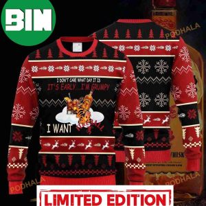 I Don’t Care What Day It’s Early I’m Grumpy I Want Fireball Ugly Christmas 3D Sweater