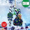 Jacksonville Jaguars NFL x Grinch Custom Name Candy Cane Christmas Tree Decorations Ornament