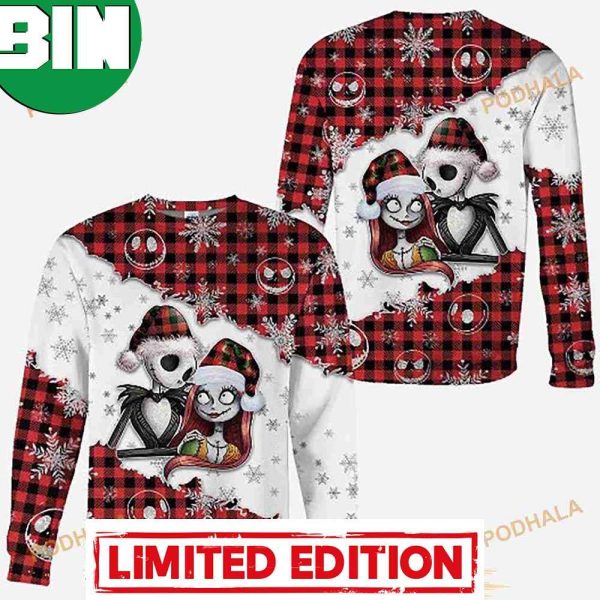 Jack Skellington And Sally Christmas Ugly Sweater