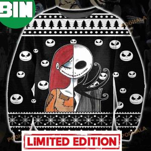 Jack Skellington And Sally Symbol 3D Christmas Ugly Sweater