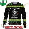 Jack Skellington Nice Or Naughty Woolen Ugly Christmas Sweater