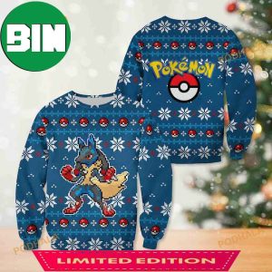 Lucario Pokemon Anime Manga Ugly Christmas Sweater