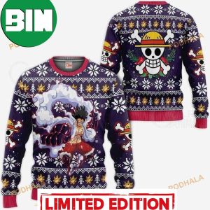 Luffy Gear 4 One Piece Anime Xmas Ugly Christmas Sweater Best Gifts 2023 For Men