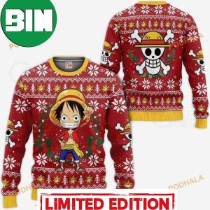 Luffy One Piece Anime Xmas Holiday 2023 Ugly Christmas Sweater