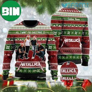Metallica All I Want Metallica Gift Ideas Christmas 2023 Xmas Gift Ugly Sweater
