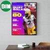 Middle Linebacker Green Bay Packers Quay Walker Overall 80 Points NFL Madden 24 Home Decor Poster Canvas