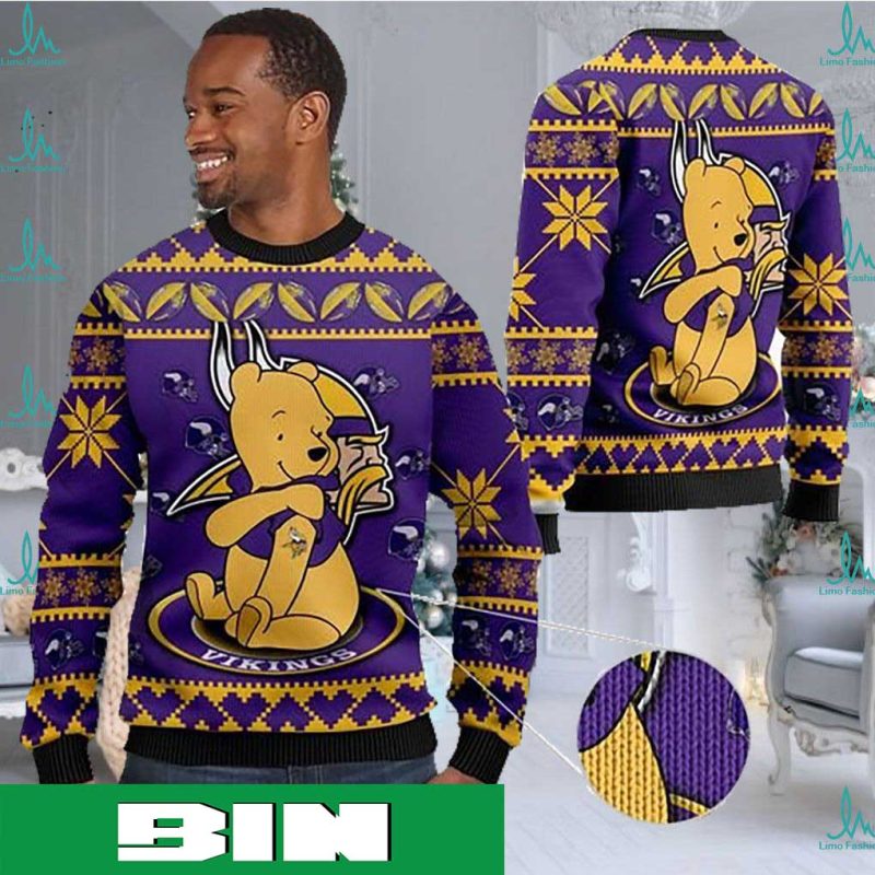 Minnesota Vikings Snoopy Dog Christmas Ugly Sweater