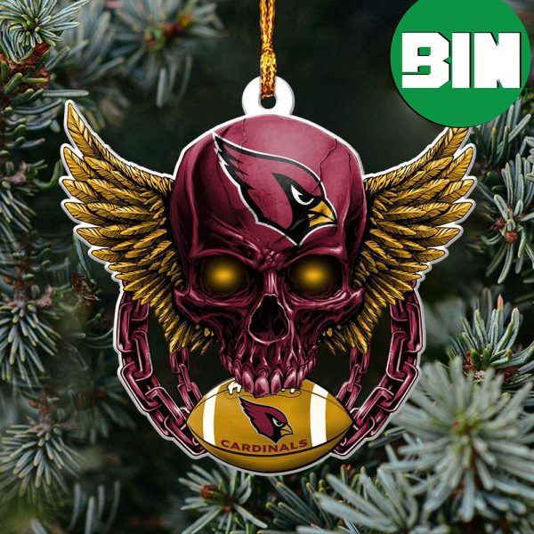 NFL Arizona Cardinals Xmas Christmas Tree Decorations Skull Ornament