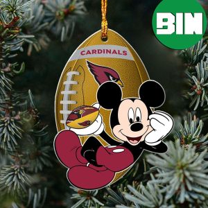 NFL Arizona Cardinals Xmas Mickey Disney Christmas Tree Decorations Ornament