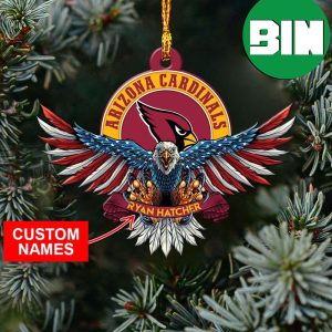 NFL Arizona Cardinals Xmas Ornament American US Eagle Personalized Name Christmas Gift