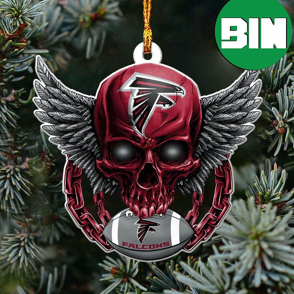 NFL Atlanta Falcons Xmas Tree Decorations Skull Christmas Gift Ornament -  Binteez