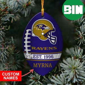 NFL Baltimore Ravens Xmas Gift For Tree Decorations Best Unique Custom Name Ornament