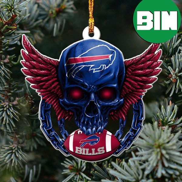NFL Buffalo Bills x Skull Xmas Gift For Pine Tree Decorations Ornament
