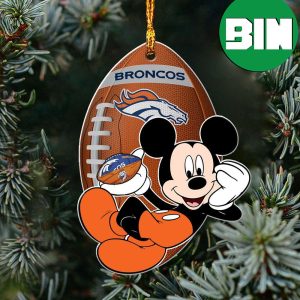 NFL Denver Broncos Xmas Gift Mickey Mouse Disney Christmas Tree Decorations Ornament