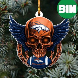 NFL Denver Broncos x Skull Christmas Tree Decorations Xmas Gift Ornament