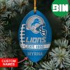 NFL Detroit Lions Xmas Gift For Tree Decorations US American Eagle Custom Name Ornament