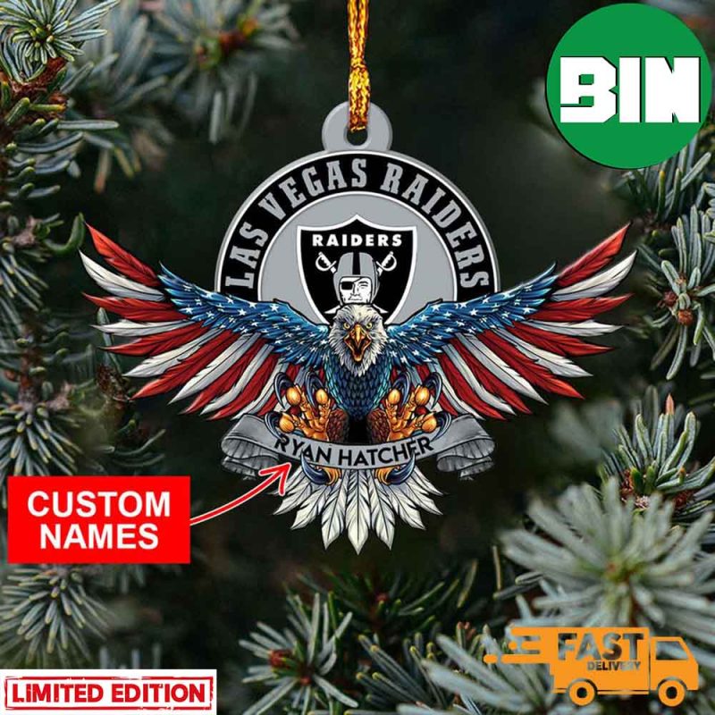 NFL Las Vegas Raiders Personalized Ornament - 1 Sided Matte