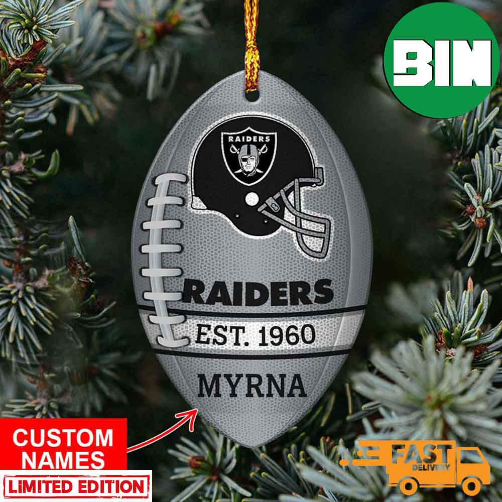 NFL Las Vegas Raiders Personalized Christmas Ornament American US Eagle -  Banantees