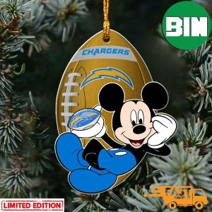 NFL Los Angeles Chargers Xmas Tree Decorations Mickey Mouse Disney Gift Custom Name Ornament