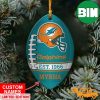 NFL Miami Dolphins Xmas American US Eagle Personalized Name Ornament