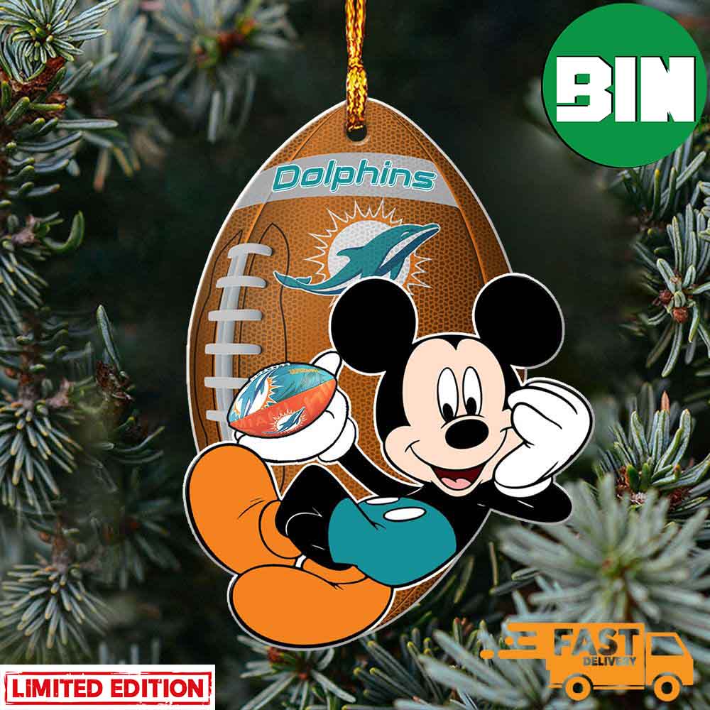 Miami Dolphins NFL Christmas Ornament Custom Name For Fans