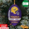 NFL Minnesota Vikings Xmas American US Eagle Personalized Name Ornament